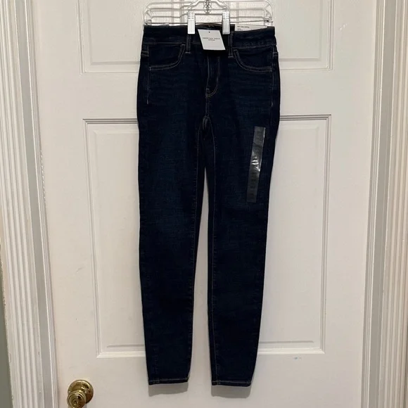 NWT American Eagle Next Level Stretch Jegging Shorts – Size 000 Shor – Dark Blue - Picture 1 of 7